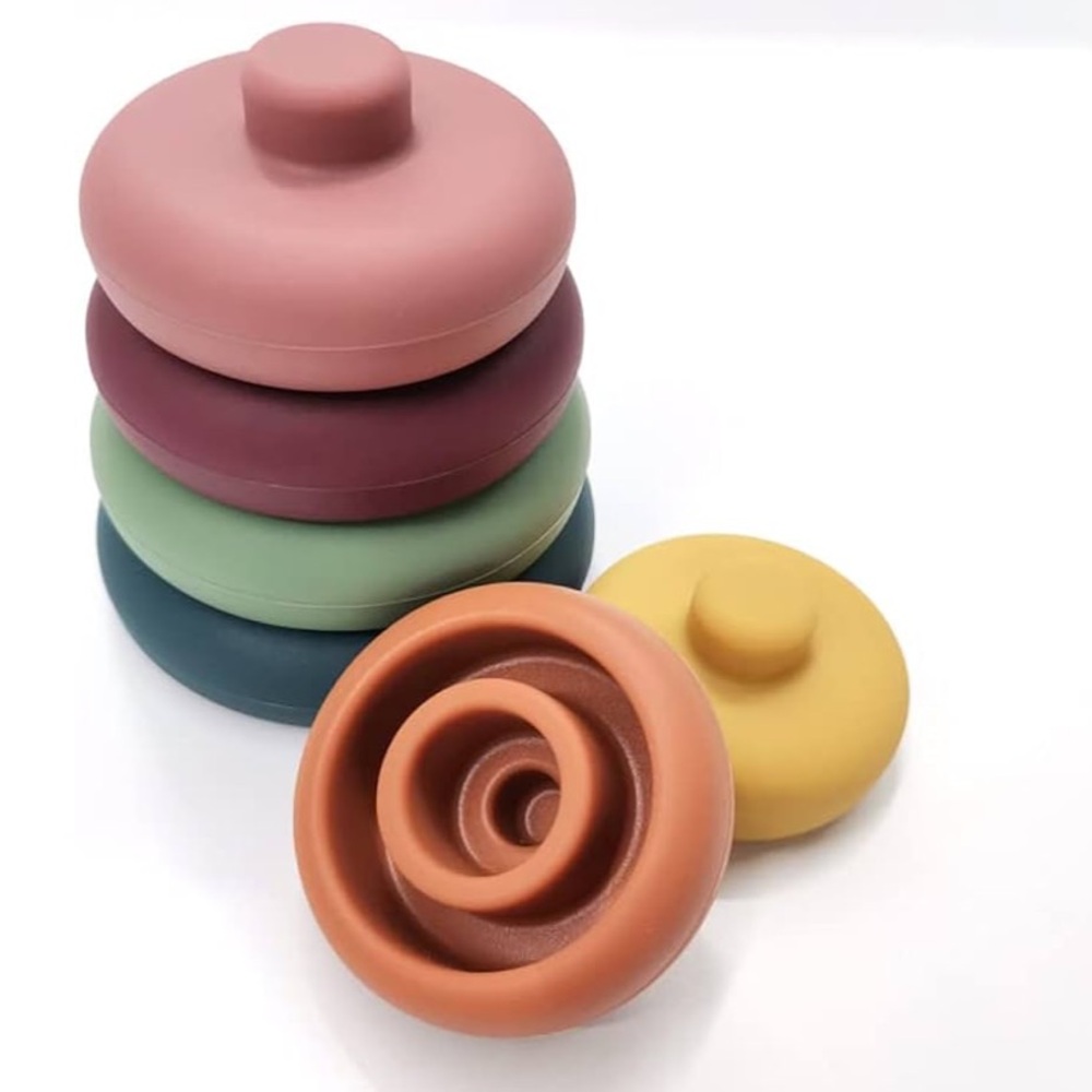 Catchy Silicone Ball and Multicolor Stacking Rings Set - Picture 8 of 14